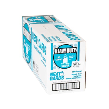 Neatgards Handgards Neatgards Heavy Duty Smooth Clear Poly Apron, PK100 303764023